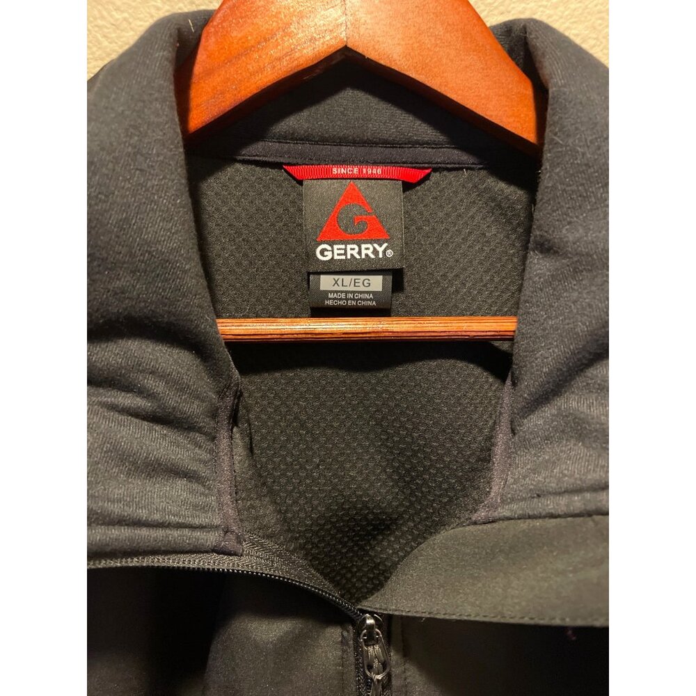 Gerry Womens Black Softshell Hooded Jacket Size XL Adjustable Waist Zip Pockets - Picture 3 of 8